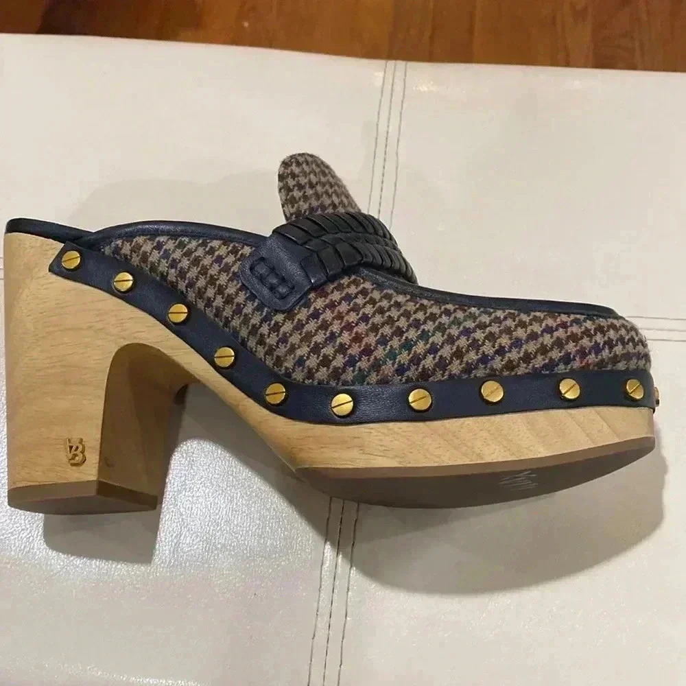 VERONICA Beard Delia Clog in Espresso Multi Size 8M - Picture 9 of 9